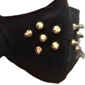 SPIKED STEAMPUNK MASK Mad Max punk black brass cosplay costume face nonmedical